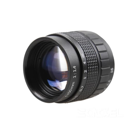 50 �~�����[�g�� F1.4 CCTV �e���r���[�r�[�����Y + C �}�E���g + �}�N�������O�A�݊����L���m�� EOS M M2 M3 M5 M6 M10 �~���[���X�J����