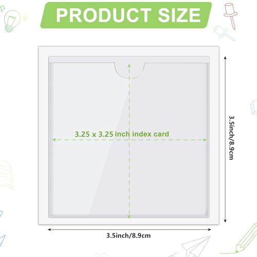Image of Chinco 30 Pcs Self Adhesive Pockets, Bin Labels for Storage Bins, Clear Pocket Label Sleeves, Plastic Index Card Holder with Top Open for Organizing Bins Box Drawer(3.5 x 3.5 Inch)