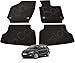 Price comparison product image Carsio Carpet Car Mats For Volkswagen Polo 6R 2009 2016 4 Piece Set with 2 Clips Tailored Fit Floor Mat Complete Accessory Black Custom Fitted - All Weather, Anti-Slip Backing & Black Trim
