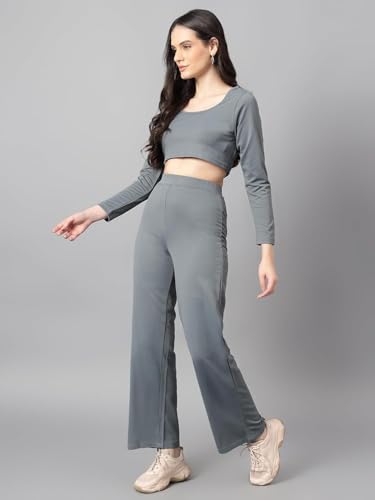 Image of KOTTY Women Cotton Blend Solid Co-Ord And Dress Set