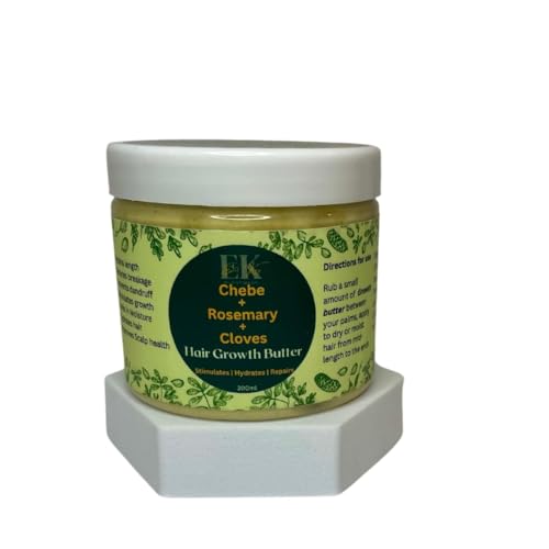 Chebe + Rosemary + Clove Hair Growth Butter. Adds volume to hair, eliminates itching and dandruff. 100% natural.