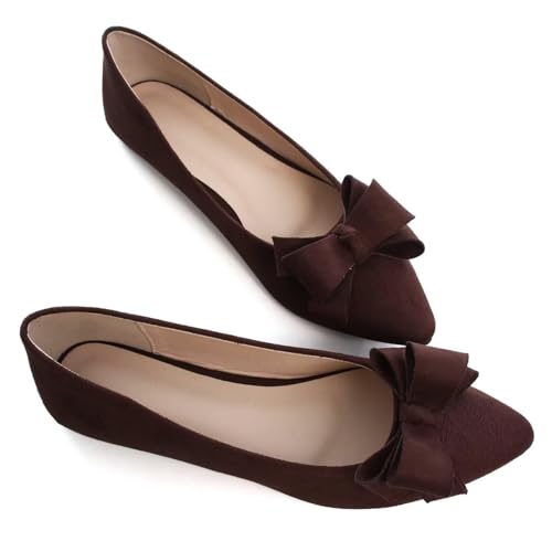 Image of SAILING LU Women's Bow-Knot Pointed Toe Ballet Flats