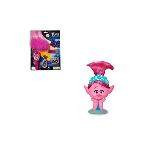 KIT BONECA POP TROLLS + CARTELA DE MAQUIAGEM TROLLS