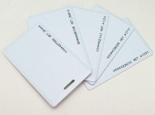 100 Pcs RFID Proximity Cards, 125KHz EM ID, 100-Pack, 1.9mm Thick, Long Range 0.8M