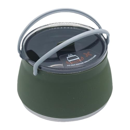 Hervidor de agua plegable,Olla de agua plegable, de silicona para acampar - Hervidor de agua portátil para senderismo y acampada, hervidor de viaje plegable para acampar al aire libre, uso de