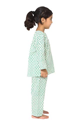 Image of Boys & Girls Cotton Night Suit, White, 7-8 Years | Baby Kids Sleep Suit, Pajama Set, Pack of 1