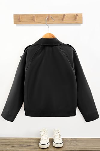 Giolshon Girls Faux Leather Jacket Motorcycle Biker Coat Kid's Fall PU Outerwear (5-14 Years)2