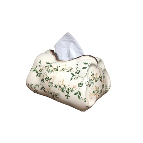Couverture de boîte à mouchoirs dorée en céramique au design stable