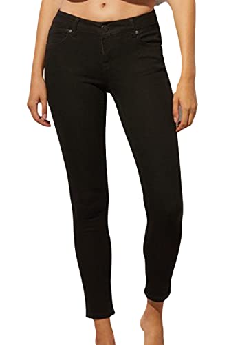1822 Denim Women's Classic Re:Denim Ankle Skinny Jeans in Black_33