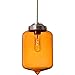 Besa Lighting 1TT-OLINAM-SN Besa Pendant Olin Satin Nickel Amber 1x60W T10
