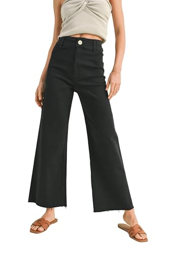 Miou Muse - Straight Wide Leg Denim Pants - MMP623