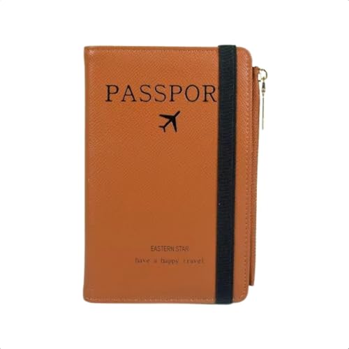 Case Organizador Carteira de Couro Porta Passaporte Para Viagem Pequeno (Marrom)