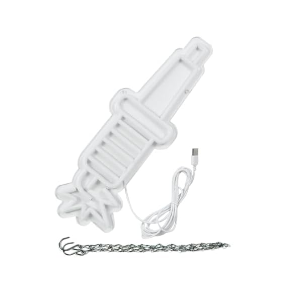 JFLLamp Spark Plugs Neon Signs for Wall Decor Neon Lights for Bedroom Led Business Signs Suitable for Garage Car Stores Christmas Birthday Party 5V Power Adapter, 15.7 * 5.9 Inch(White) - Image 7