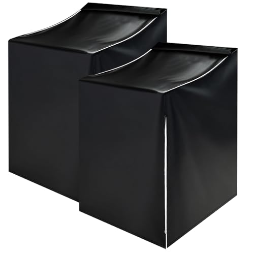 HARSKIYER 2 Pack Washer Dryer Cover 420D Oxford Dustproof Zipper Black