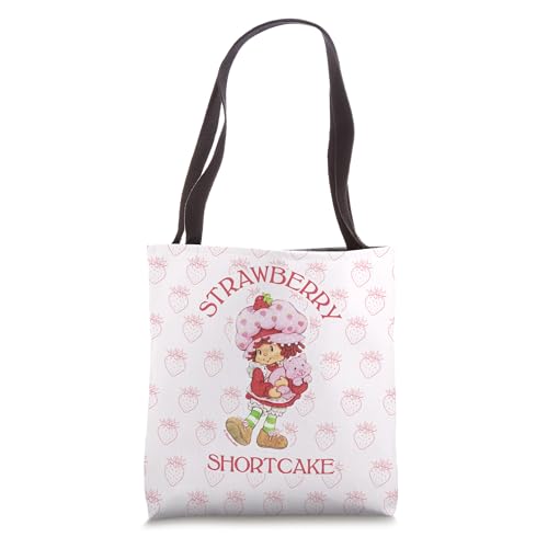 strawberry shortcake cutie vintage strawberries pattern tote bag