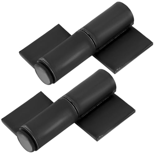 QWORK Heavy Duty Weld On Hinges - Detachable Pin 5mm Thick Steel -for Trailer Ramp Gate Door Pack of 2