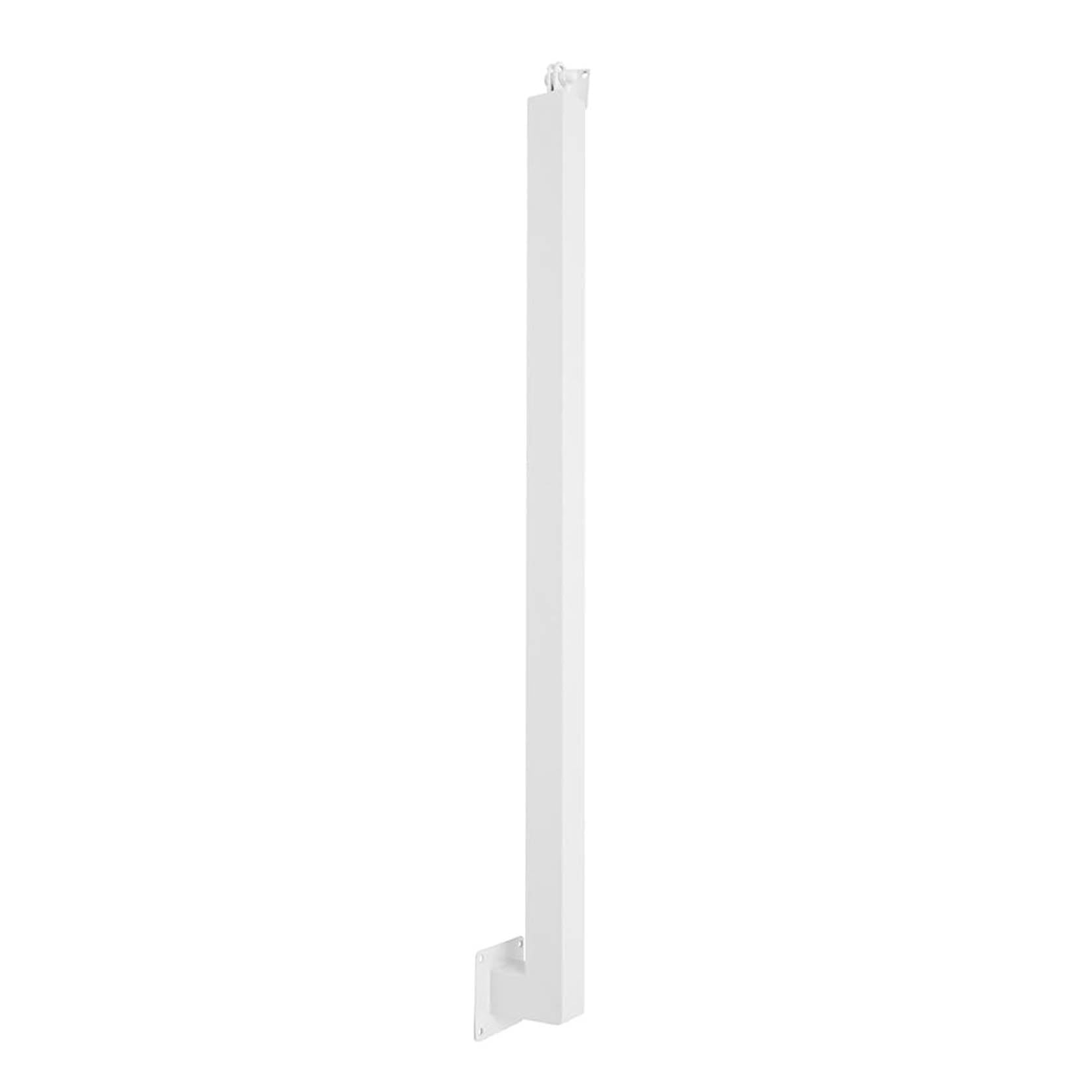 Metal Stair Post,Square Baluster Posts with Flat & Adjustable 270° Angle Bracket,Railing Spindles Decorative Railing Kits for Stairs Porch Handrails(Size:1 Pack-90cm,Color:White)