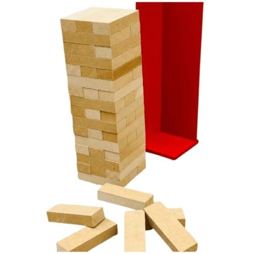 Caiu Perdeu Jogo Torre Equilíbrio Torre Desafio Terremoto Clássico Madeira MDF