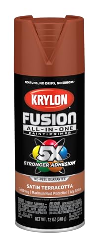 Krylon Fusion All-In-One Adhesive Spray Paint for Indoor/Outdoor Use, 12 oz, Terracotta