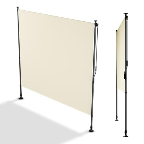 Juskys Tenda Verticale Barbados 200x310 cm - Tenda a pinza estensibile, protezione solare e visiva, resistente alle intemperie e ai raggi UV, idrorepellente - Beige