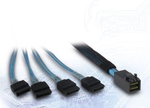 Inter-Tech Cable SFF 8643-4x SATA/SAS 0.7 m Crossover