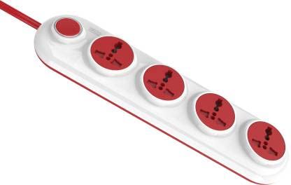 Image of GM 3253 I-Croft 4+1 Power Strip with Master Switch, Indicator, Safety Shutter & 4 International Sockets