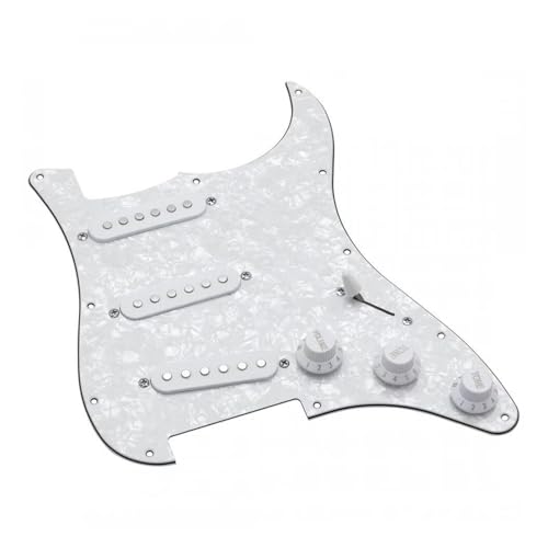 Panneau pickguard pour guitare électrique blanc perle pour remplacer vos micros usés