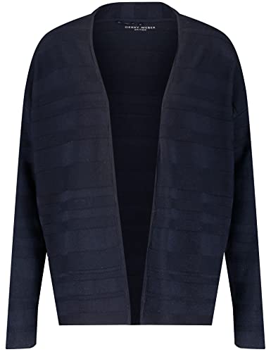Gerry Weber Damen Offene Strickjacke Langarm unifarben Navy 42