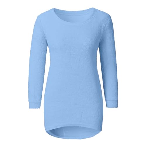 Cozy Sweaters for Women Soft Fuzzy Knit Sweater Oversized Cozy Pullover Jumper Long Sleeve Warm Crewneck Sweater3