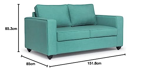 Image of Wakefit Sofa Set | 3 Year Warranty | Sofa 4 Seater, 4 Seater Sofa for Living Room, Wooden Sofa Set, Sofa Set 2+1+1 Seater - Napper(Linen Charm : Linen Charm Lagoon)