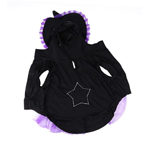 Disfraz de mago para perros talla L color morado