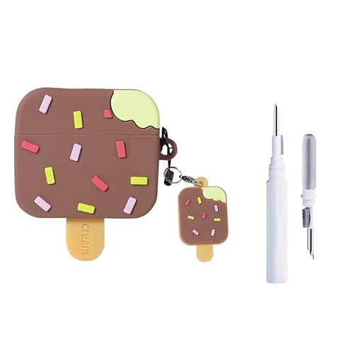 Image of YODI Case Cover for Airpods Pro|Pro 2|Airpods Pro 3|Airpods 4 Pouch, Silicone Cases with Cleaner Kit 360 Drop Protection,Shock-Resistant (ICE Brown, Airpods 4)
