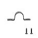 Crapyt 50 Pcs Galvanized M12 Two Hole U Bracket Pipe Clamps, 1/2 Inche Tube Pipe Straps, Wire Retaining Clips, Black Conduit Clip for Wire Cord Installation