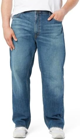 Signature by Levi Strauss & Co. Gold Label Men's Big & Tall Relaxed Fit Flex Jeans, (New) Hazy Horizon-Stretch Waistband, 48Wx30L
