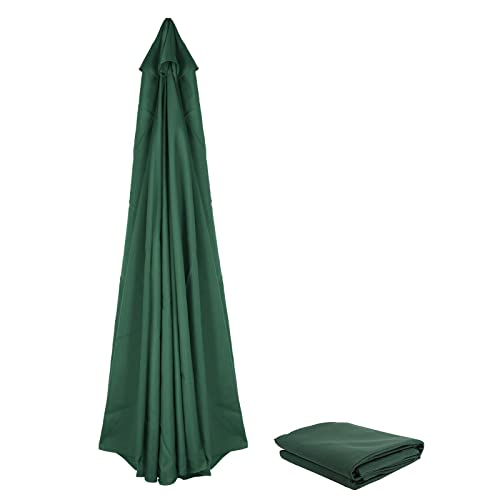 Toile de parasol 300cm de rechange verte pour réparer une bâche de jardin usée