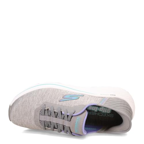 Skechers Skechers Women's Max Cushioning Elite 2.0 Prevail Hands Free Slip-Ins Sneaker, Gray/Blue, 5