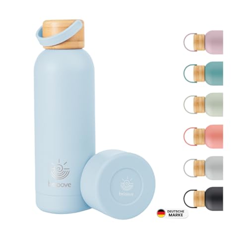 Thermosflasche 500ml – Trinkflasche Edelstahl doppelwandig isoliert – hält heiß & kalt – kohlensäuregeeignet, kratzfest – BPA frei, auslaufsicher – inkl. Schutzhülle