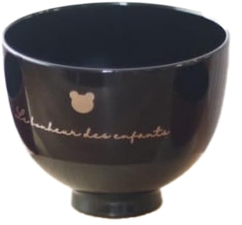 unilaque. 子供茶碗 クマ × 黒/お椀 子供茶碗 小さめサイズ 漆器 越前漆器 食洗器対応可 プレゼント ギフト 福井県鯖江市産
