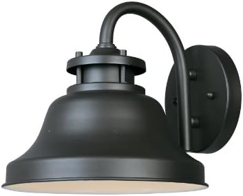 Designers Fountain Bayport Outdoor Light Fixture, 8.5 Inch Exterior Wall Lantern Sconce for Front Door, Patio and Porch, Bronze, 31321-BZ