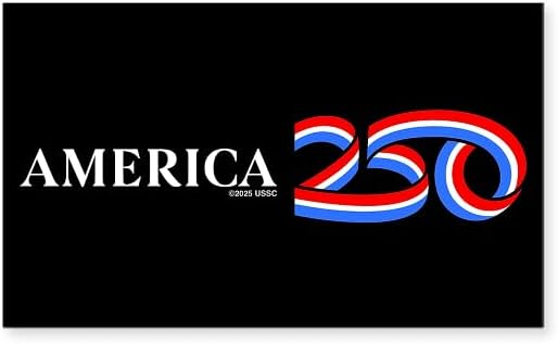 CafePress America250: White Horizontal Logo Rectangle Bumper Sticker (10-Pack), Car Decal