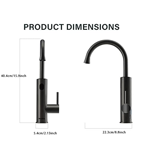 Electric Heat Kitchen Faucet, 220V 2 In 1 Fast Heating Tap With Led Digital Display, Rotate 360 ??Degrees Electric Hot Water Heater Faucet #TOP5