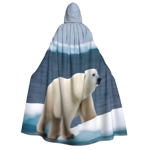 Cape Halloween ours polaire à capuche pour soirée déguisée vampire