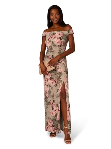 Adrianna Papell Women's Matelasse Column Gown4