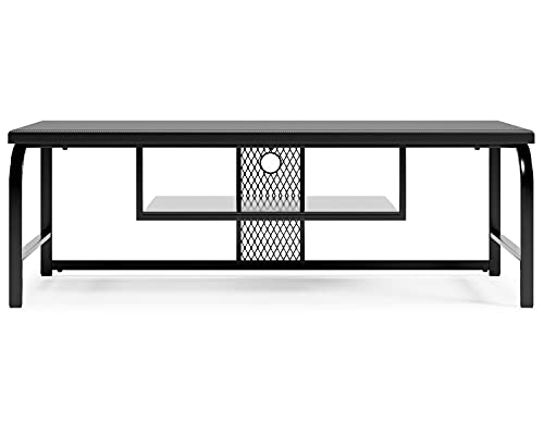 Signature Design By Ashley Lynxtyn Tv Stand With Convenient Cord Management Fits Tvs Up To 48", Black #TOP2