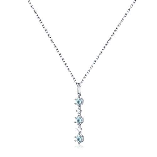Pendentif topaze bleu ciel pour sublimer vos tenues d'été et de bureau