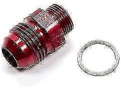 700008 Straight Fitting 8 AN Male to 9/16-24 in Male Carb Inlet Red 700008