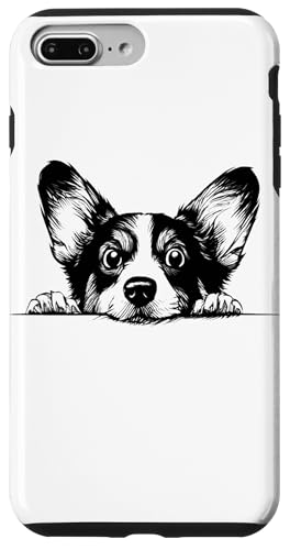 Cute Funny Retro Vintage Logo Happy Tricolor Corgi Dog Lover �X�}�z�P�[�X iPhone 7 Plus/8 Plus �p