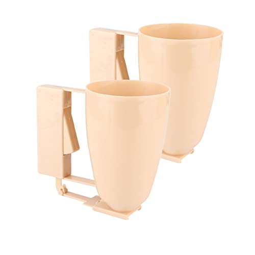 Pancake Batter Dispenser 2pcs, Food Grade Plastic Batter Dispenser Kitchen Batter Dispenser with Squeeze Handle for Cupcakes