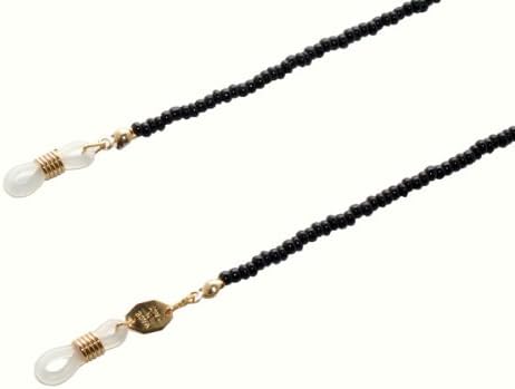 Gloss Black Eyeglass Chain