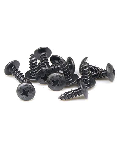 100 tornillos IMSCREWS autorroscantes para madera #8 x 1/2 pulg con cabeza truss Phillips y recubrimiento de óxido negro miniatura 6